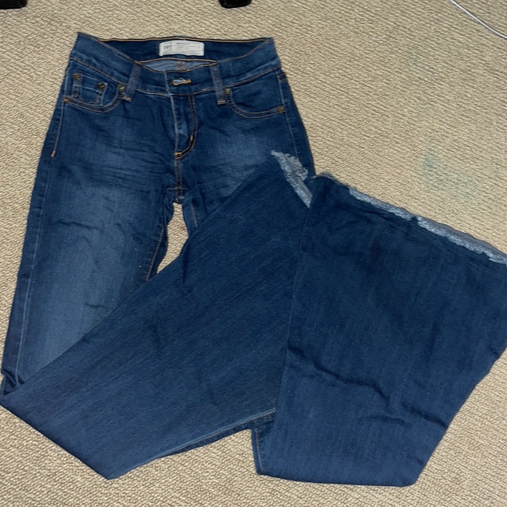 Low rise bootcut jeans